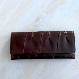 HOBO dark brown wallet.